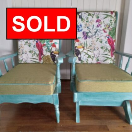 Porch styled rocking chair | up-cycled pair of chairs